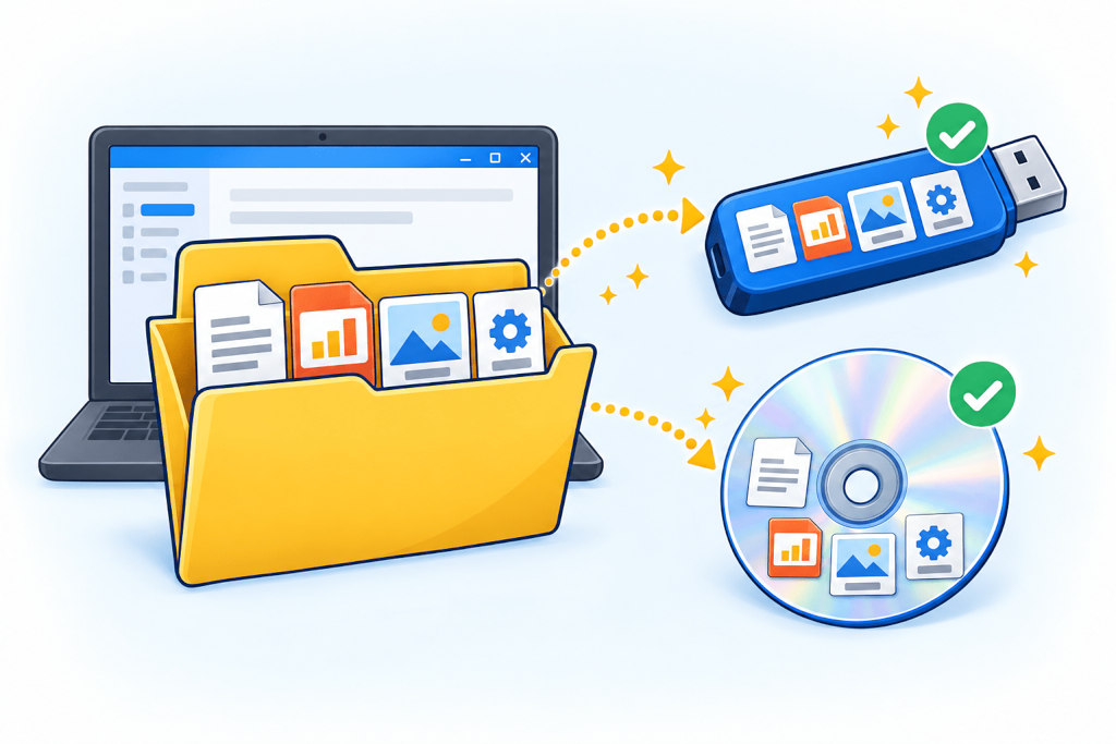A folder on your computer whose files mirror the root of the USB drive or CD