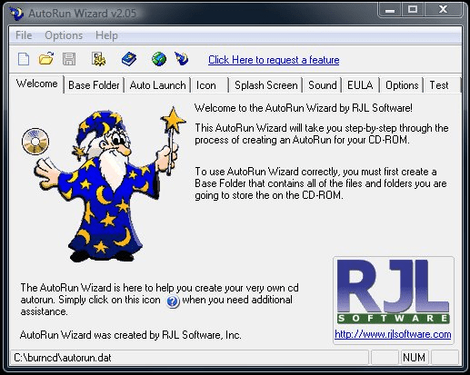 Screenshot 482 of AutoRun Wizard interface and features