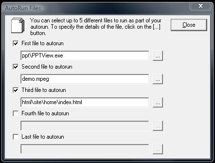 Screenshot 615 of AutoRun Wizard interface and features