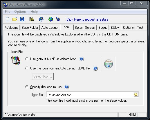 Screenshot 617 of AutoRun Wizard interface and features