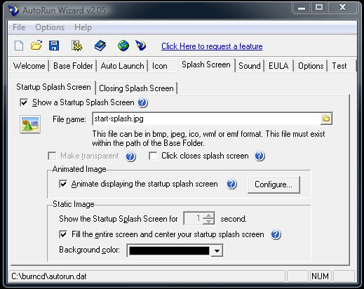 Screenshot 619 of AutoRun Wizard interface and features