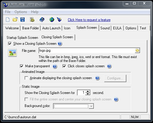 Screenshot 620 of AutoRun Wizard interface and features