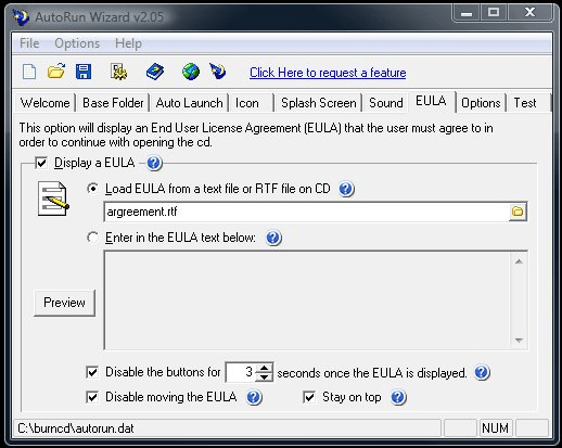 Screenshot 623 of AutoRun Wizard interface and features