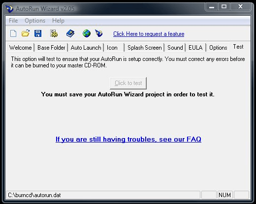 Screenshot 625 of AutoRun Wizard interface and features